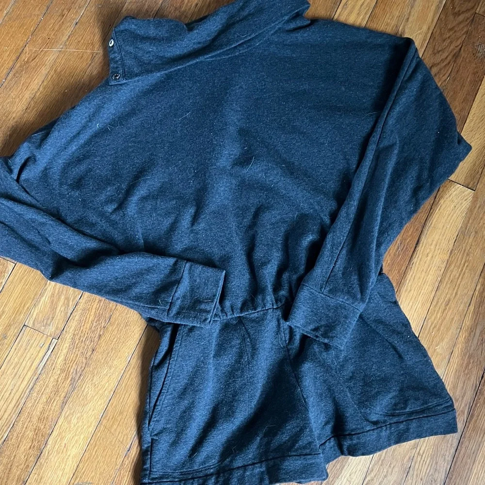 Gray Long Sleeve Romper - Picture 1 of 14